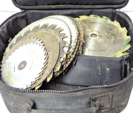 Large Lot of Misc Saw Blades With Bag