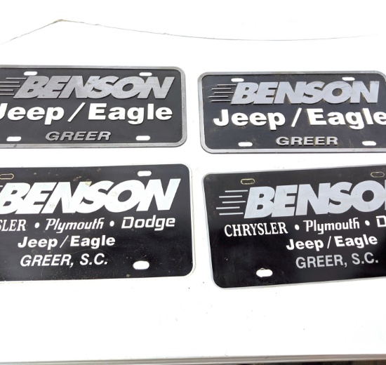 Lot of Benson Jeep Advertisement Front Plates