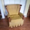 Vintage Wood Upholstered Rocking Chair