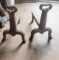 Vintage Cast Iron Andirons