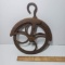 Vintage Metal Rope Pulley