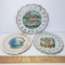 Vintage Ceramic Souvenir Plates, Georgia, Puerto Rico, and Mt St Helens