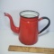 Vintage Enamel Red Tea Kettle Made in Japan