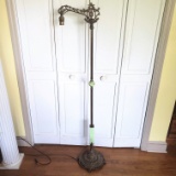 Vintage Ornate Metal Floor Lamp