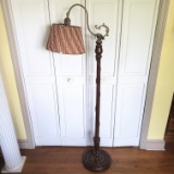 Vintage Ornate Metal Floor Lamp