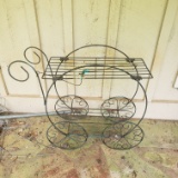 Wire Carriage Plant Stand