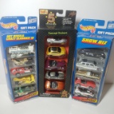 Hot Wheels & Maisto Gift Pack Cars 3 Sets of 5 Cars, 1998 & 2000