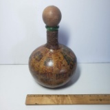 Vintage Old World Globe Decoupage Decanter