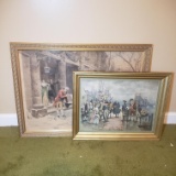 Vintage Colonial Art Set of 2