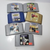 Nintendo 64 Games Set of 7, Zelda, Star Wars, Sports