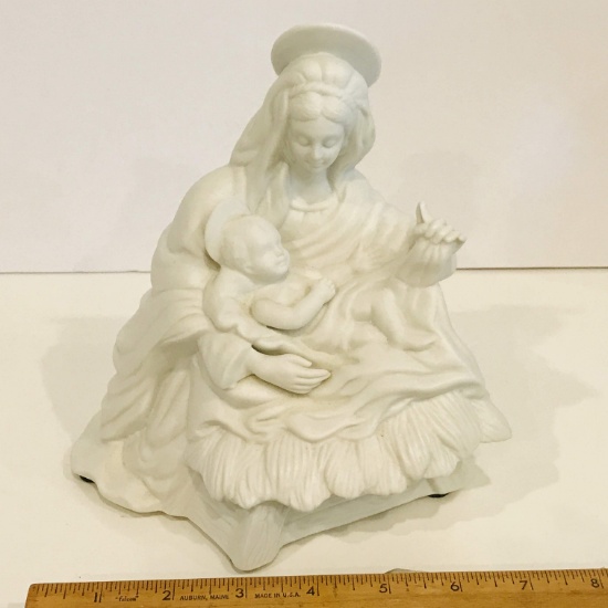 Porcelain Bisque Large Mary & Jesus Figurine