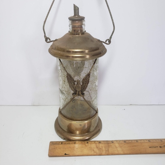 Vintage Brass Eagle Music Box Lantern