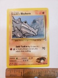Basic Pokemon Brock’s Rhyhorn Card