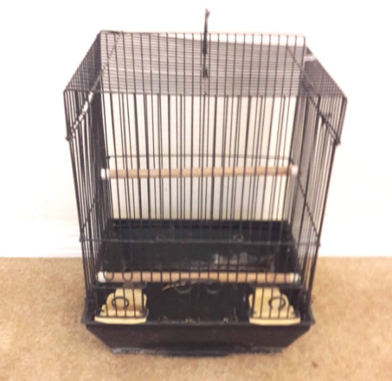 Black Wired Bird Cage