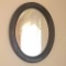 Heavy Oval Mirror With Wooden Frame