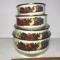 Set of 4 Vitroceramic Bowls with Fruit Design