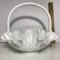 Beautiful Vintage Hobnail Large Milk Glass Fenton Basket