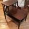 Vintage Wooden Step-Back Side Table
