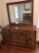 Vintage Wooden Dresser with Mirror by Sumter Cabinet Co.