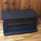 Black Glass Front Flat Screen TV Stand