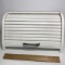Hand Made White Wooden Roll Top Bread Box