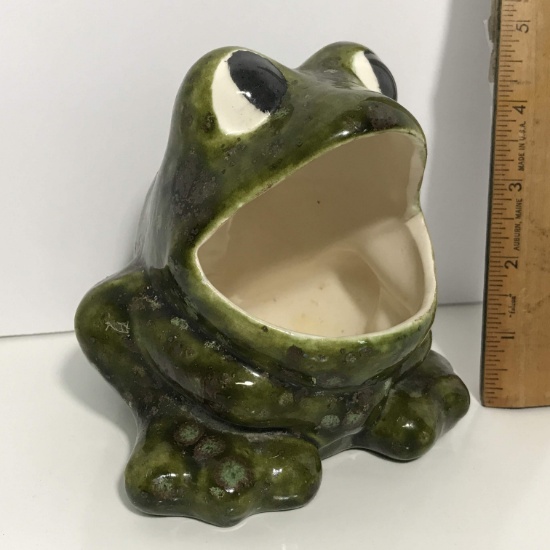 Adorable Ceramic Frog Sponge/Soap Holder