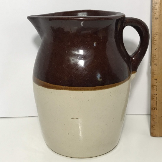 Vintage 8” USA Pottery 3-Tone Pitcher