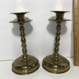 Great Pair of Vintage Brass Candlesticks