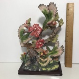 Decorative Floral Hummingbird Figurine