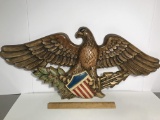 Large Awesome Chalk-ware American Eagle Wall Hanging