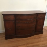 Awesome 6 Drawer Federal Style Buffet with 2 Side Cabinets