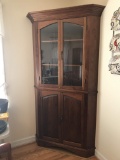 Impressive Hand Made Wooden Corner Cabinet