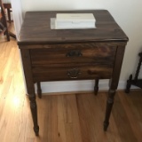 Kenmore Sewing Machine with Accessories in Vintage Wooden Cabinet