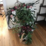 Nice Artificial Arrangements with Planter & Metal Plant Stand