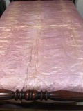 Vintage Hand Made Reversible Purple/Pink Satin Quilt