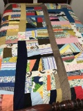 Vintage Heavy Hand Made Hand Sewn Quilt