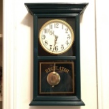 Hand Made Forest Green Wall Clock