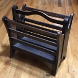 Vintage Wooden Magazine Stand