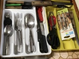 Drawer Lot Full of Flatware & Kitchen Utensils