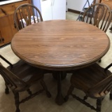 5 pc Glen Oak Dining Set with Ball & Claw Feet by Cochran Furniture Co.