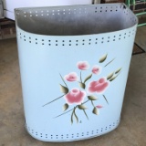 Vintage Painted Metal Hamper