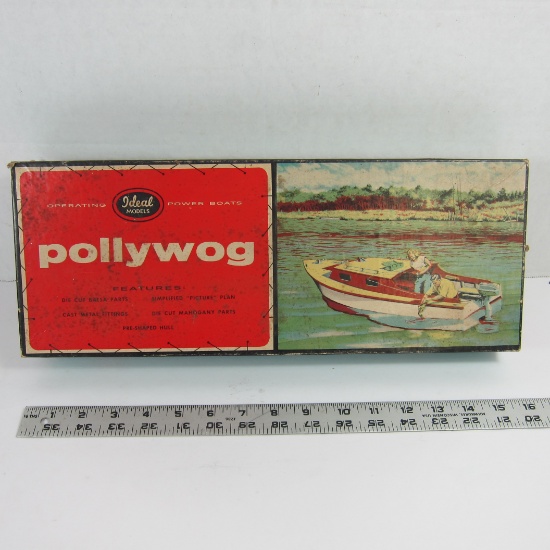 Pollywog Wood Boat Model Kit by Ideal - Made in 1955