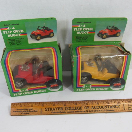 Pair of 4x4 Flip Over Buggy Jeep Toys - Battery Operated