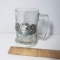 Vintage Miami Dolphins Glass Stein with Metal Emblem