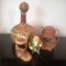 Vintage Bar Lot, Decanter, Butterfly Coasters