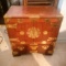 Vintage Asian Style Chest With Brass Accents