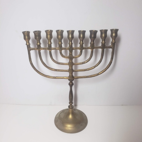 Vintage Brass Candle Menorah