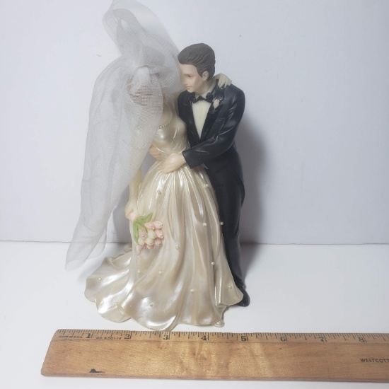 Vintage Cherished Moments Wedding Bride and Groom Statue