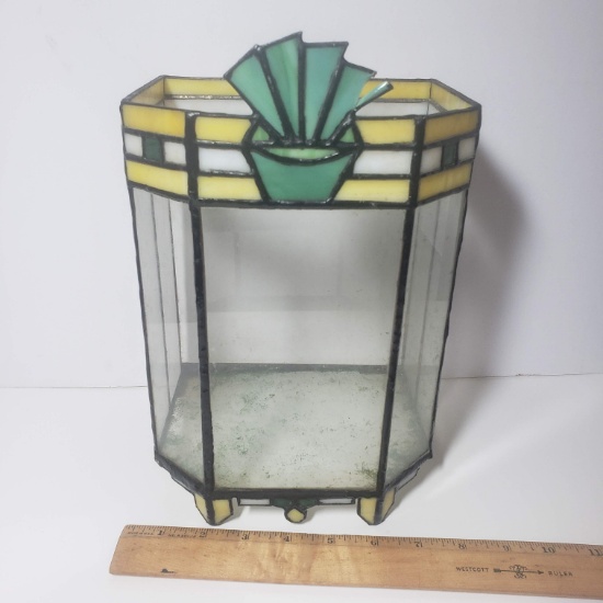 Vintage Stained Glass Terrarium