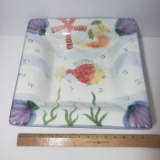Vintage Square Fish Platter Bowl - Made in Italy